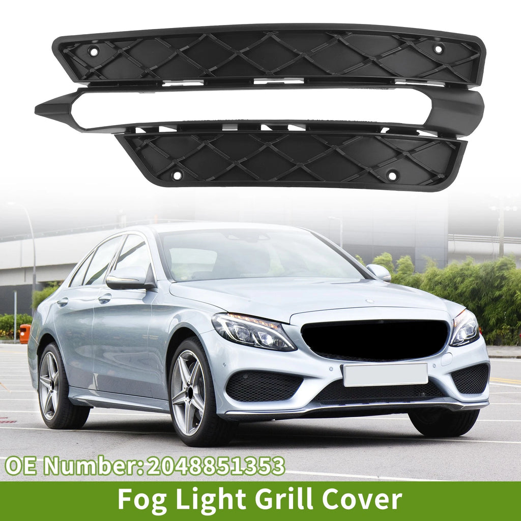 1 Pc Fog Light Grill for Mercedes-Benz C350 (2008–2015) No. 2048851353 Black