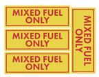 Mixed Fuel Only Stickers for Trucks (Fuel Tank)
