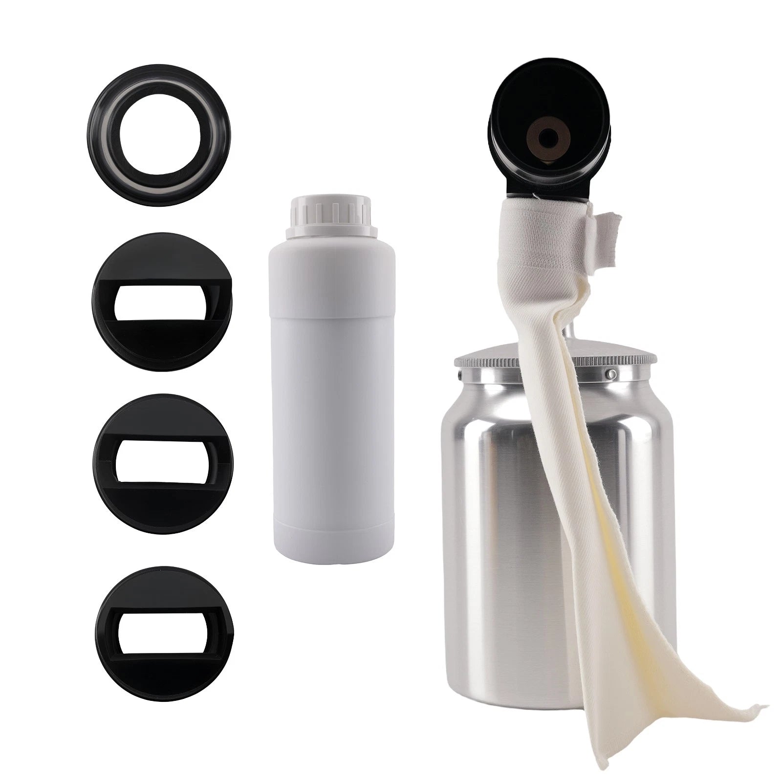 Aluminium Sandblaster Gun with 4 Nozzles for Automotive Use (330ml/s, 2.5 Bar)