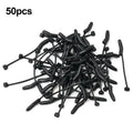 Set of 10 D Rig Kickers for Carp Fishing - Black Rubber Hooks