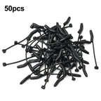 Set of 10 D Rig Kickers for Carp Fishing - Black Rubber Hooks