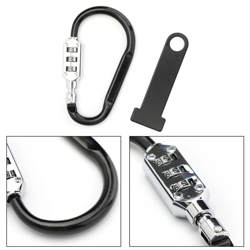 Helmet Lock Quick Release Buckle Fastener for Motorcycle Scooter Bike