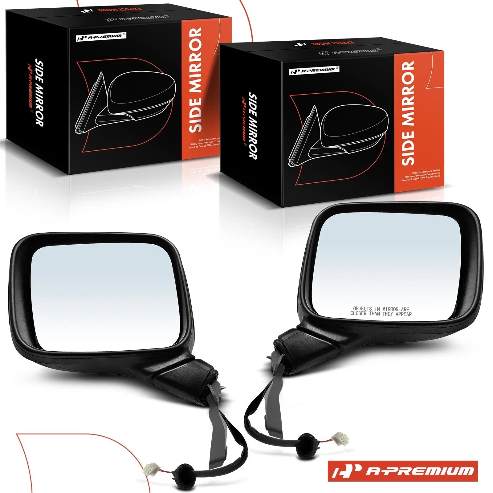 Pair Manual Side Mirrors for Jeep Renegade (2015–2023)