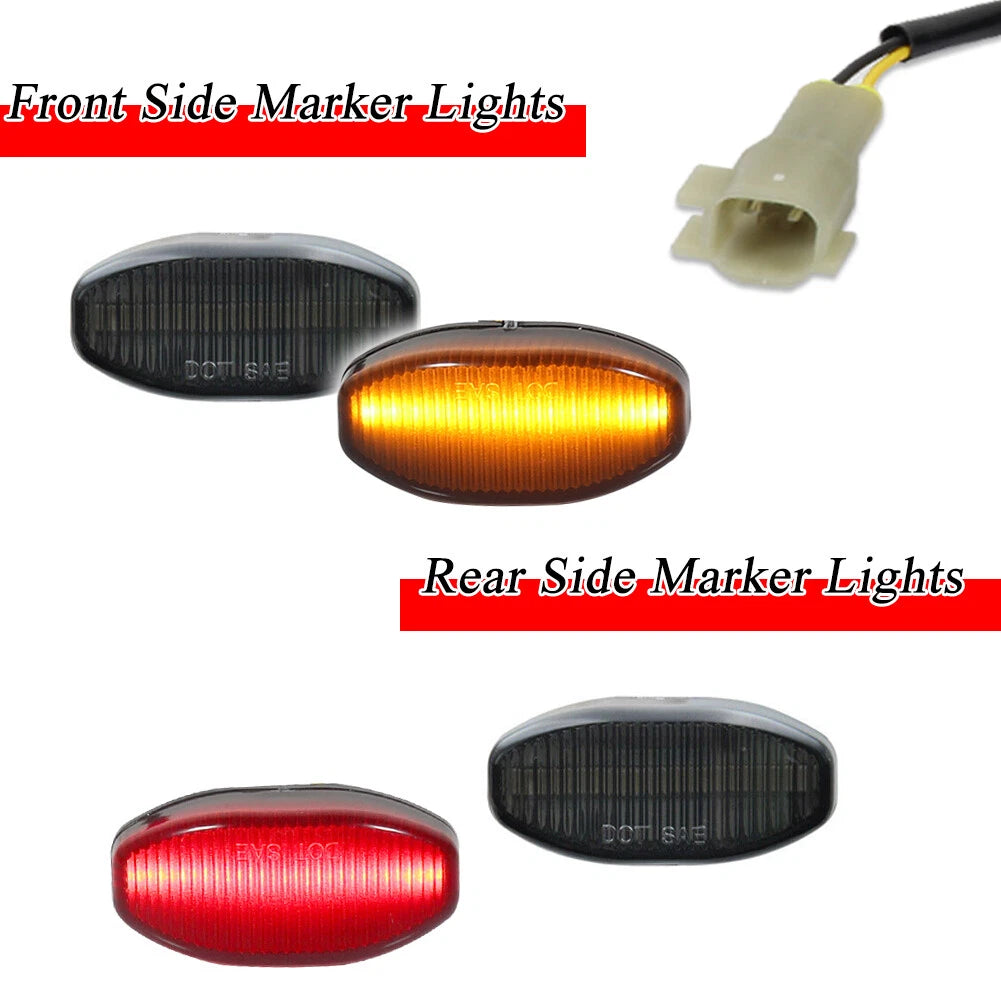 Set of 4 Smoked Lens Wheel Fender Side Marker Lights for Ford Raptor