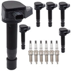 6X Ignition Coils & Spark Plugs for Honda Pilot Odyssey Acura Ridgeline (2009–2015)