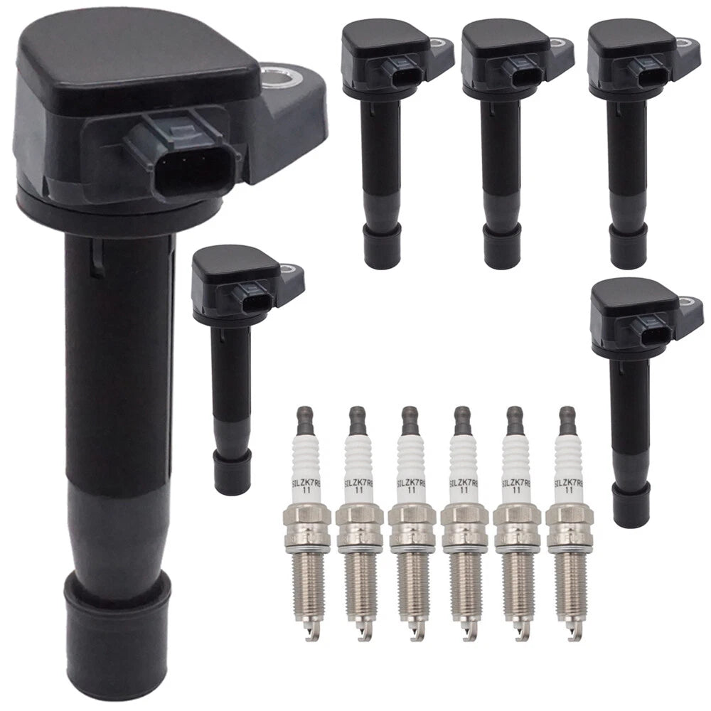 6X Ignition Coils & Spark Plugs for Honda Pilot Odyssey Acura Ridgeline (2009–2015)