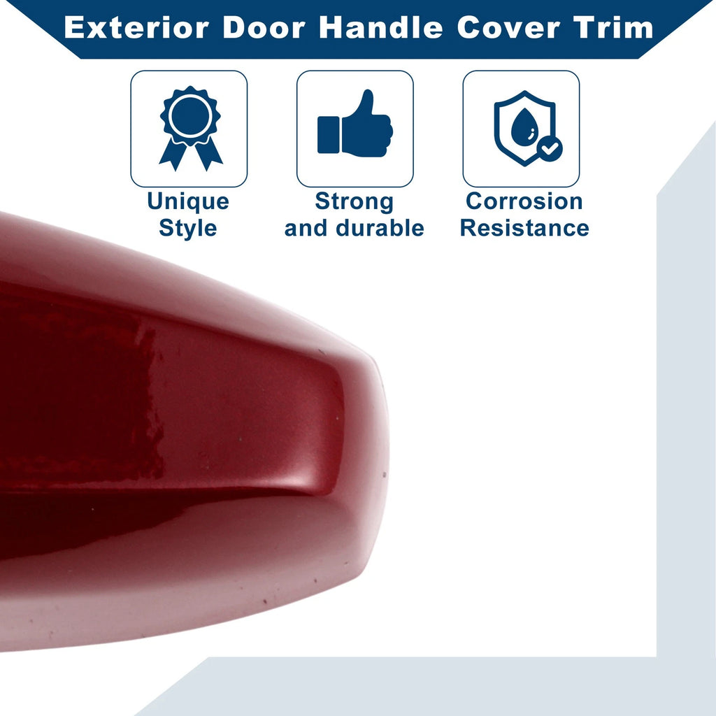 Exterior Door Handle Cover Trim Set for BMW X1 X2 X5 F15 X6 F16 (2014–2019) Red ABS