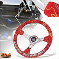 350mm Deep Dish Carbon Fiber Steering Wheel for Universal Fit