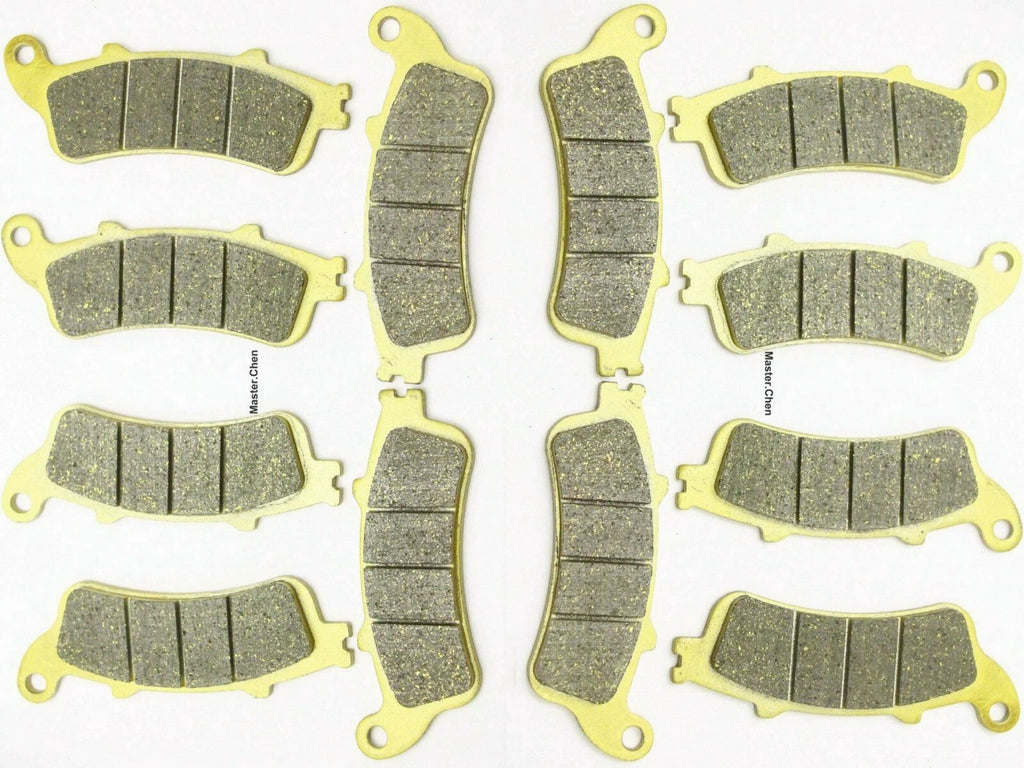 Set of 12 Front Rear Brake Pads for Honda GL1800 (2001–2016)