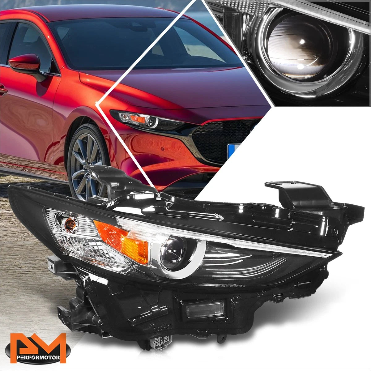 OE Style LED Projector Headlight Lamp Right Side for Mazda 3 (2019–2021)