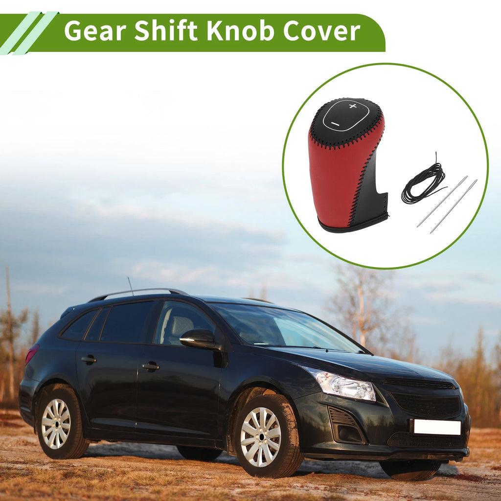 1 Pc Gear Shift Knob Cover for Chevrolet Malibu (2016–2020) Red Black