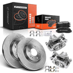 Pair Front Rotors & Brake Pads with Calipers for Mitsubishi Lancer 