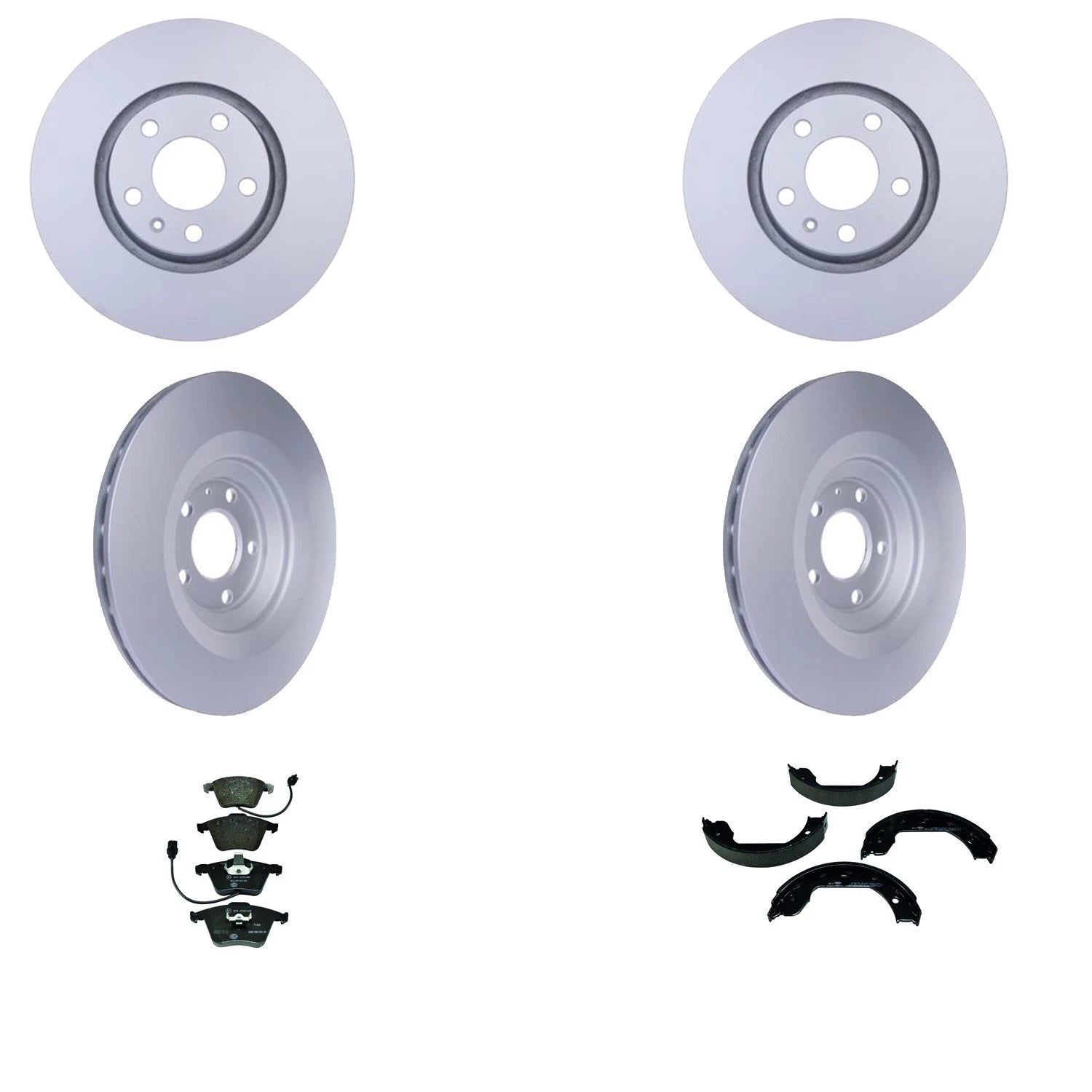 Set of 4 Hella Low-Met Disc Brake Pads for Audi A6 A6 Quattro
