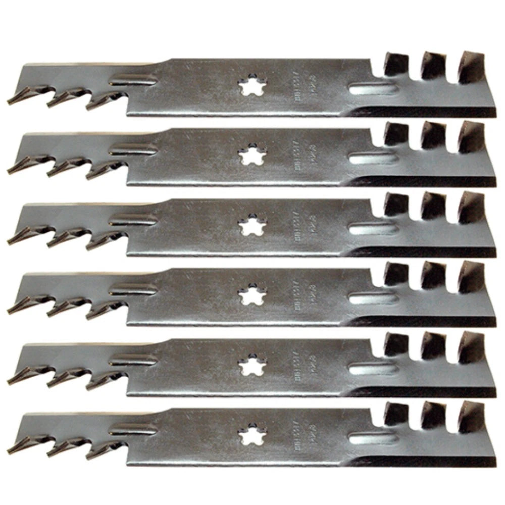 6PK Mulching Blades for Husqvarna 522037401 539113425 53911342529 (RHD)