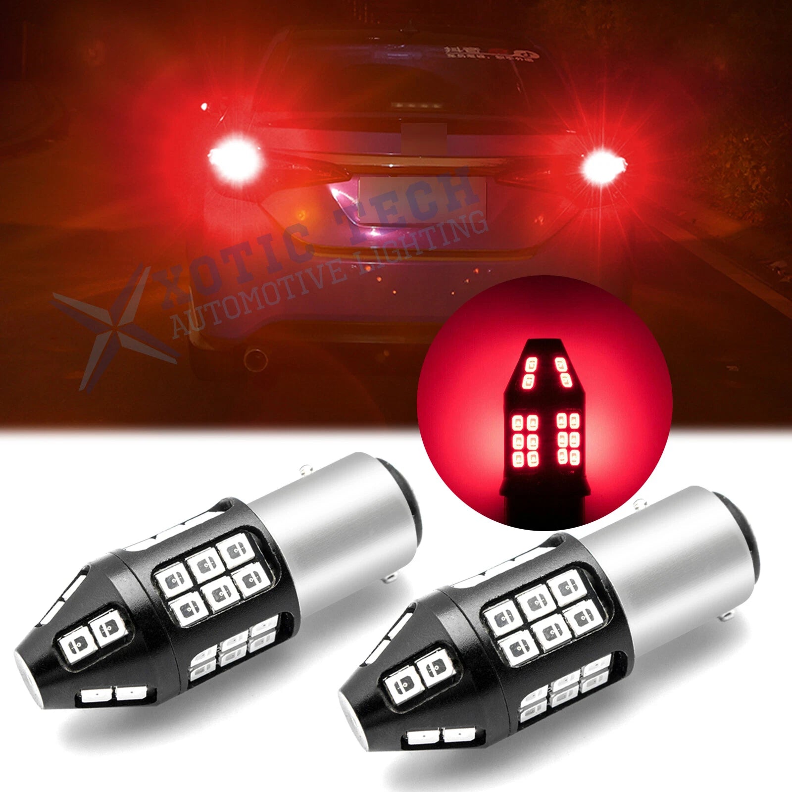 LED Strobe Flashing Blinker Brake Tail Light Bulb for 1157 (—)