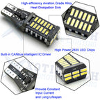 T15 LED Reverse Backup Light Bulb for Chevy Ford GMC (6000K, 921, 912)