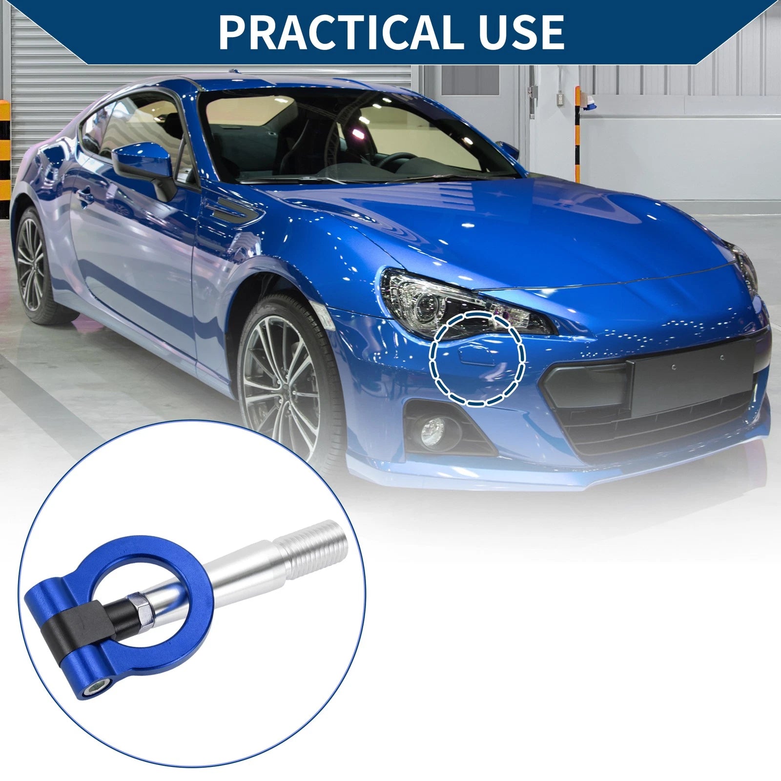 Tow Hook Ring for Mitsubishi Lancer Evolution (1 pcs, 23.5cm, Blue)