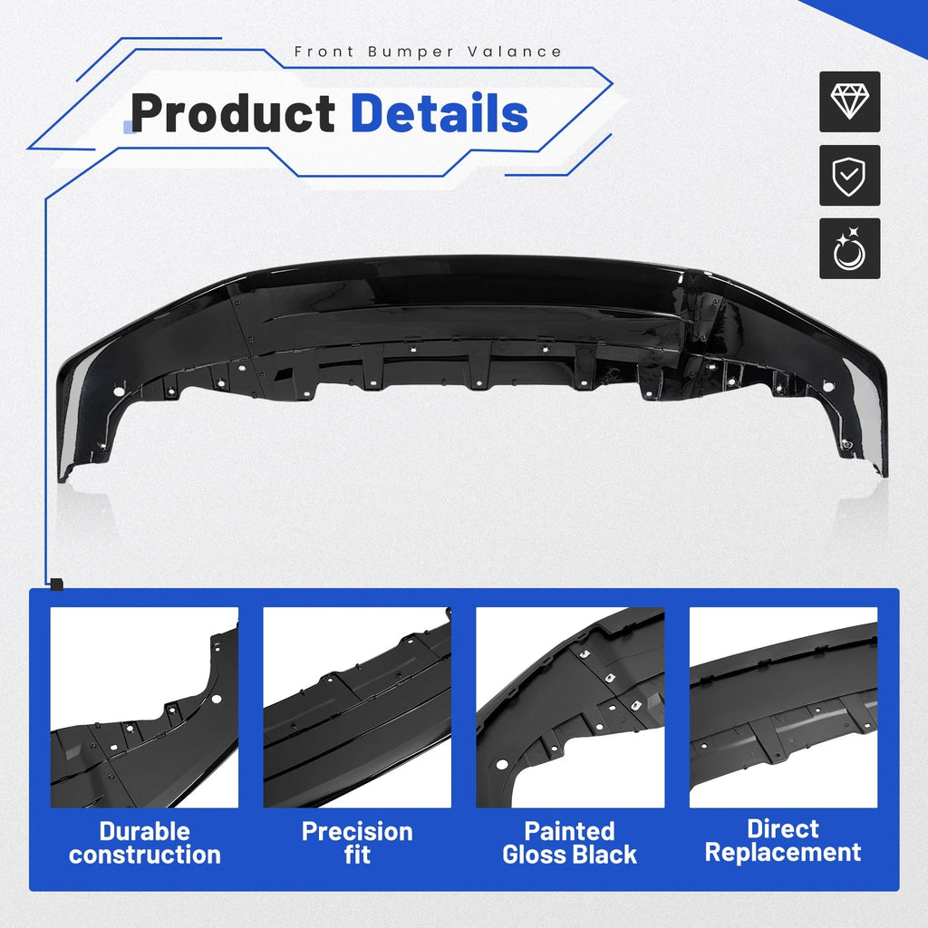 Front Bumper Face Bar Grilles for Honda Civic (2017–2021) Gloss Black