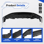 Front Bumper Face Bar Grilles for Honda Civic (2017–2021) Gloss Black