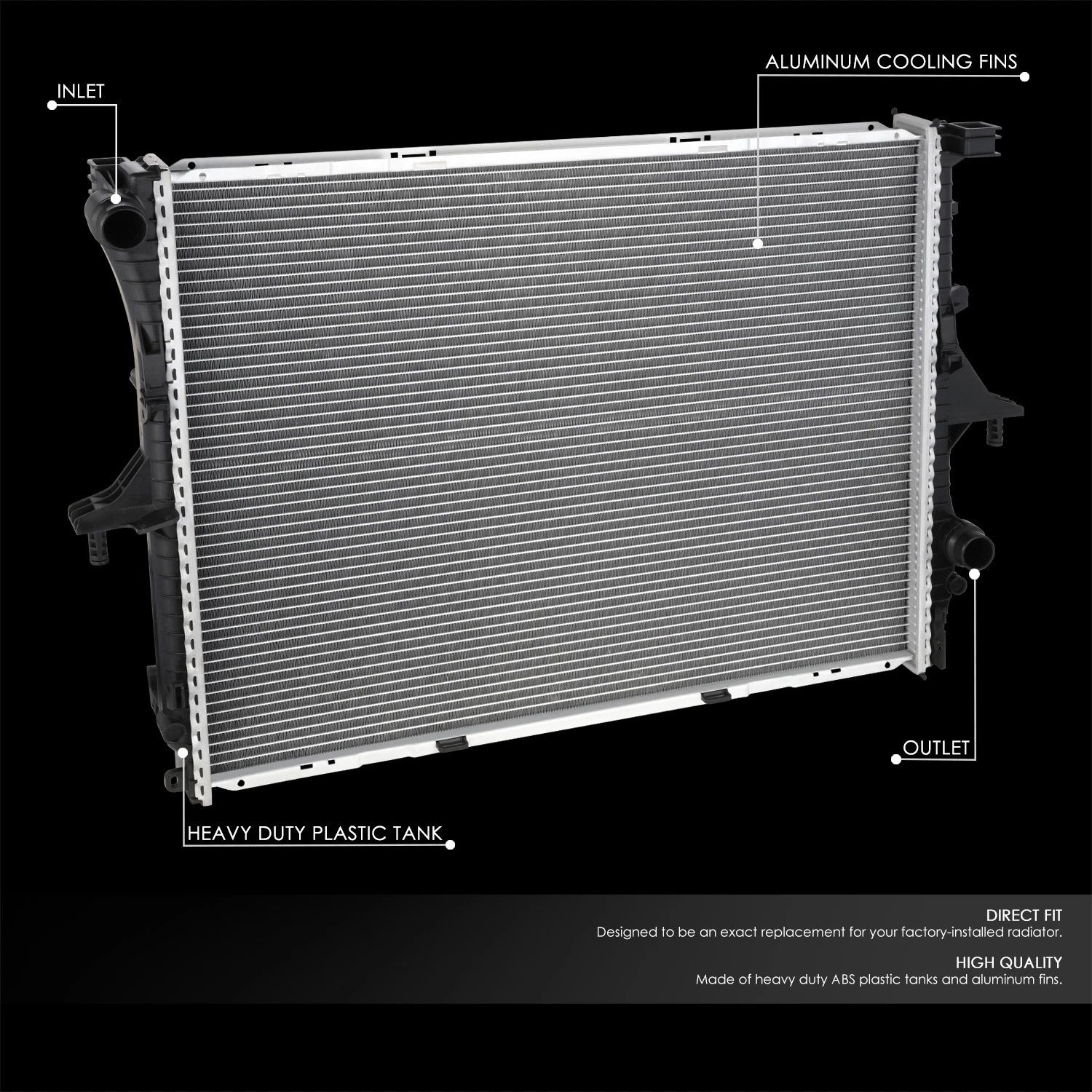 Cooling Radiator Assembly for Audi Q7 (2007–2010) DPI 13013