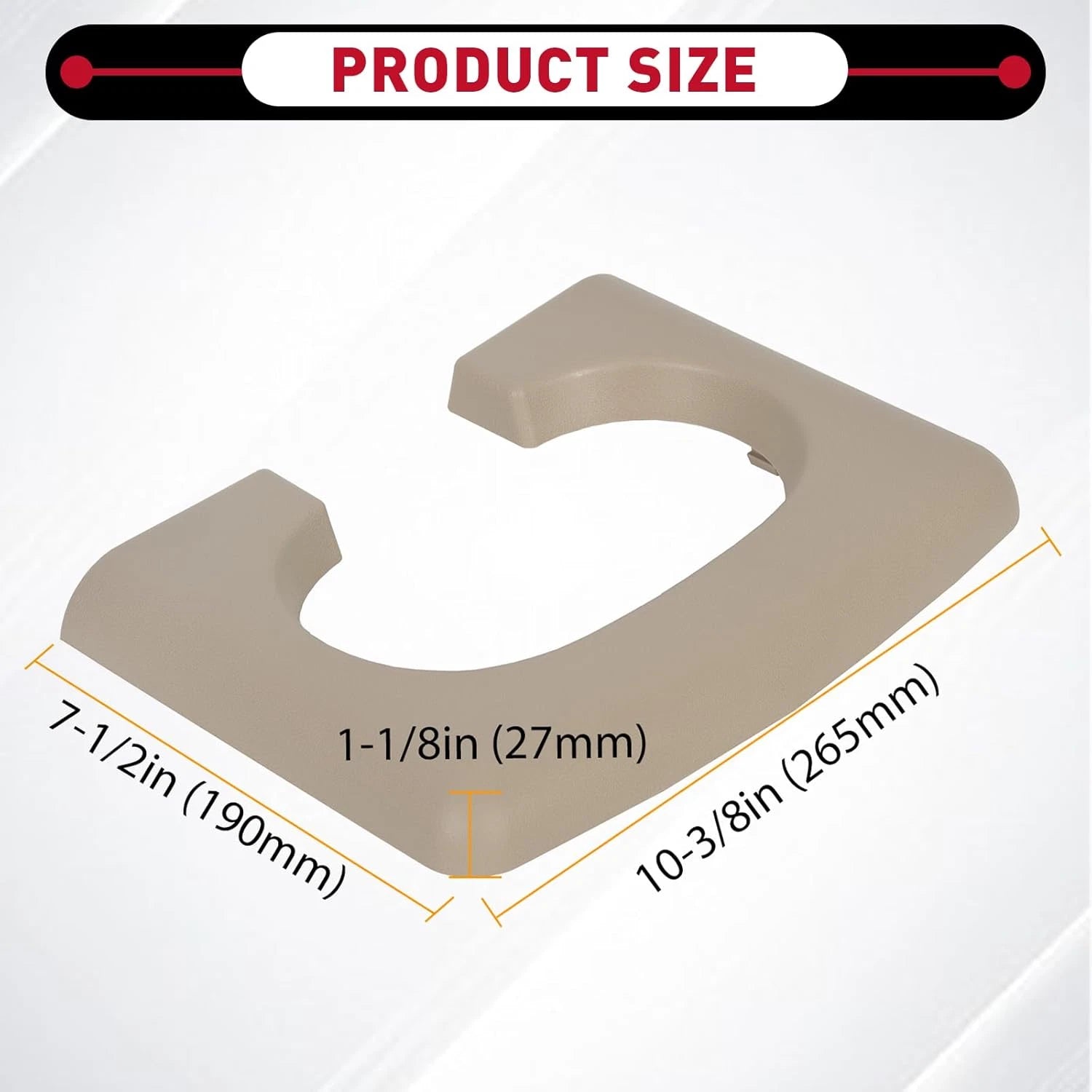 Cup Holder Armrest Pad for Ford F150 (2004-2014) Tan
