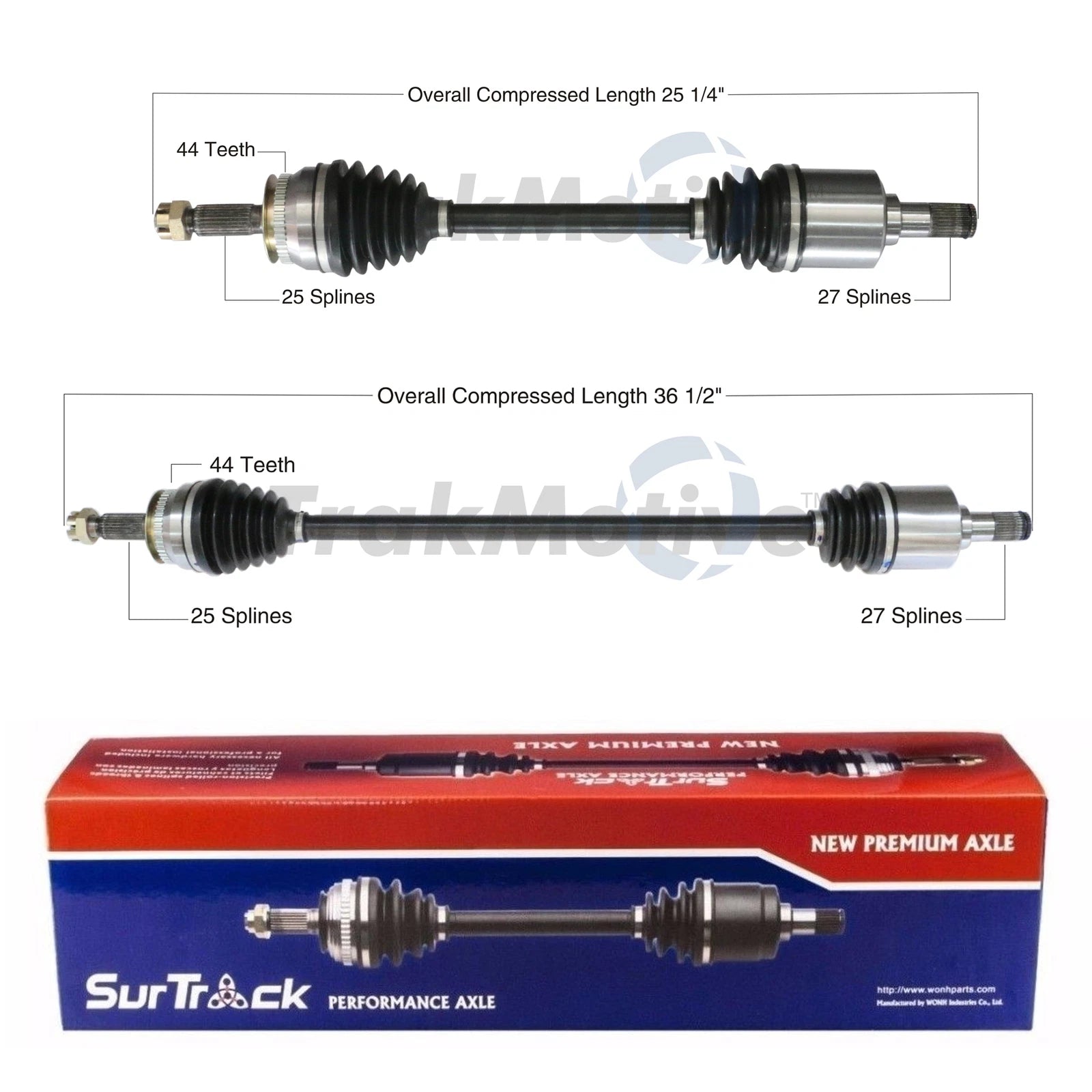 Set of 2 Front CV Axle Shafts for Kia Spectra5 (2007–2009)