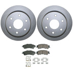 Rear Brake Kit 330mm Disc Rotors & Akebono ProACT Pads for Chevrolet GMC