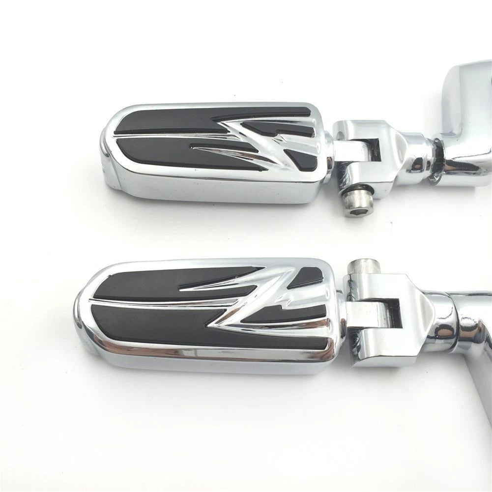 1.5" Flame Foot Peg Clamps for Harley Sportster 883 1340 XL1200 (1986–2023)