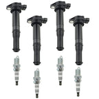 Set of 4 Ignition Coils & Spark Plugs for Kia Rio Rio5 (2006–2011) UF-499