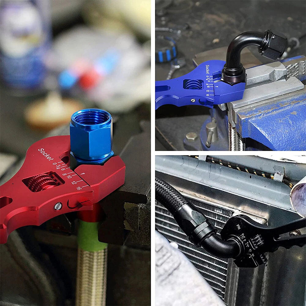 Adjustable AN Hose Fitting Wrench for Hose Adapters (3AN-16AN)