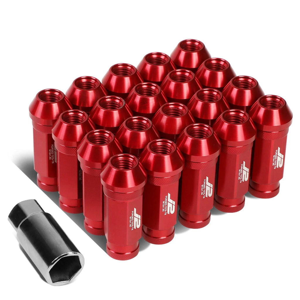 Set of 20 J2 7075 Forged Aluminum M12X1.5 Open-End Lug Nuts for Universal
