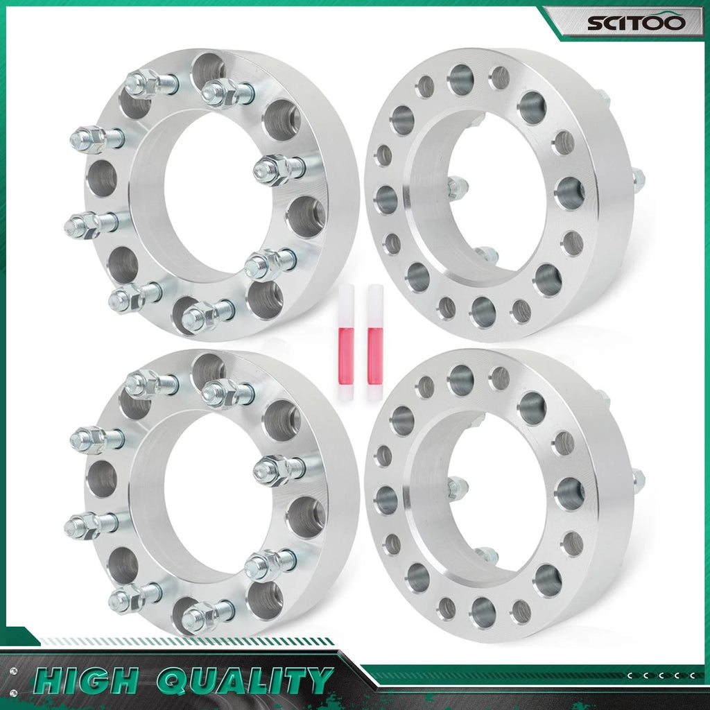 4X 2" Wheel Adapters 8x180 to 8x170 14x1.5 for Chevrolet Silverado 2500 3500 HD (2001–2023)