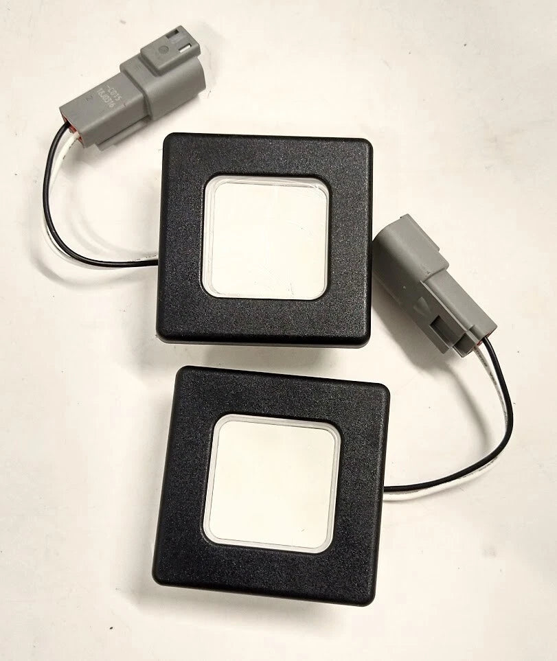 Set of 2 Hella IP6K7 Warm White LED Square Courtesy Lamps for Universal (2010–2023)