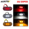 10 Pcs Amber Oval LED Side Clearance Marker Lights for Car Truck Trailer