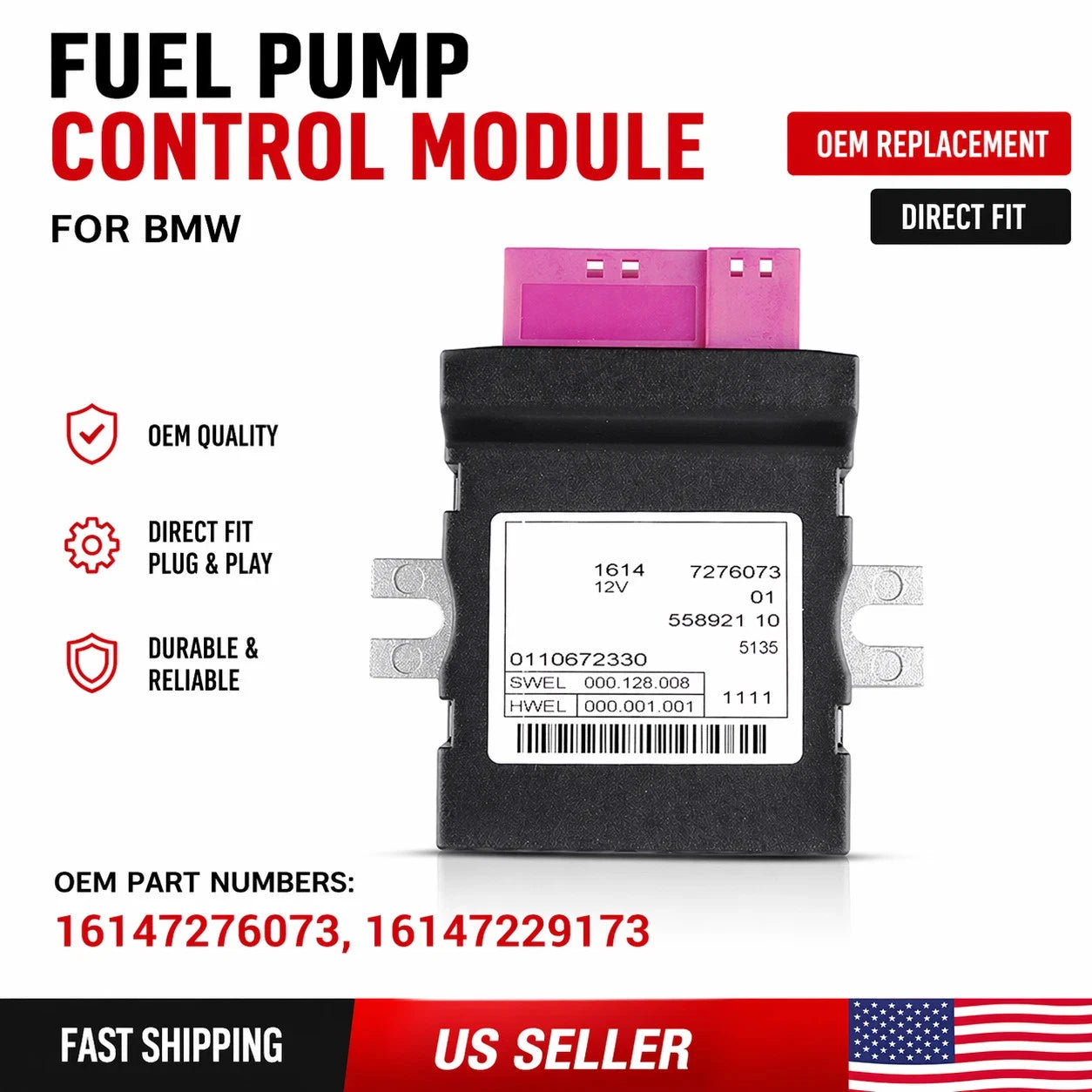 Fuel Pump Control Module for BMW 328i 335i 528i 535i 550i 650i 740i 750i (2007–2016)