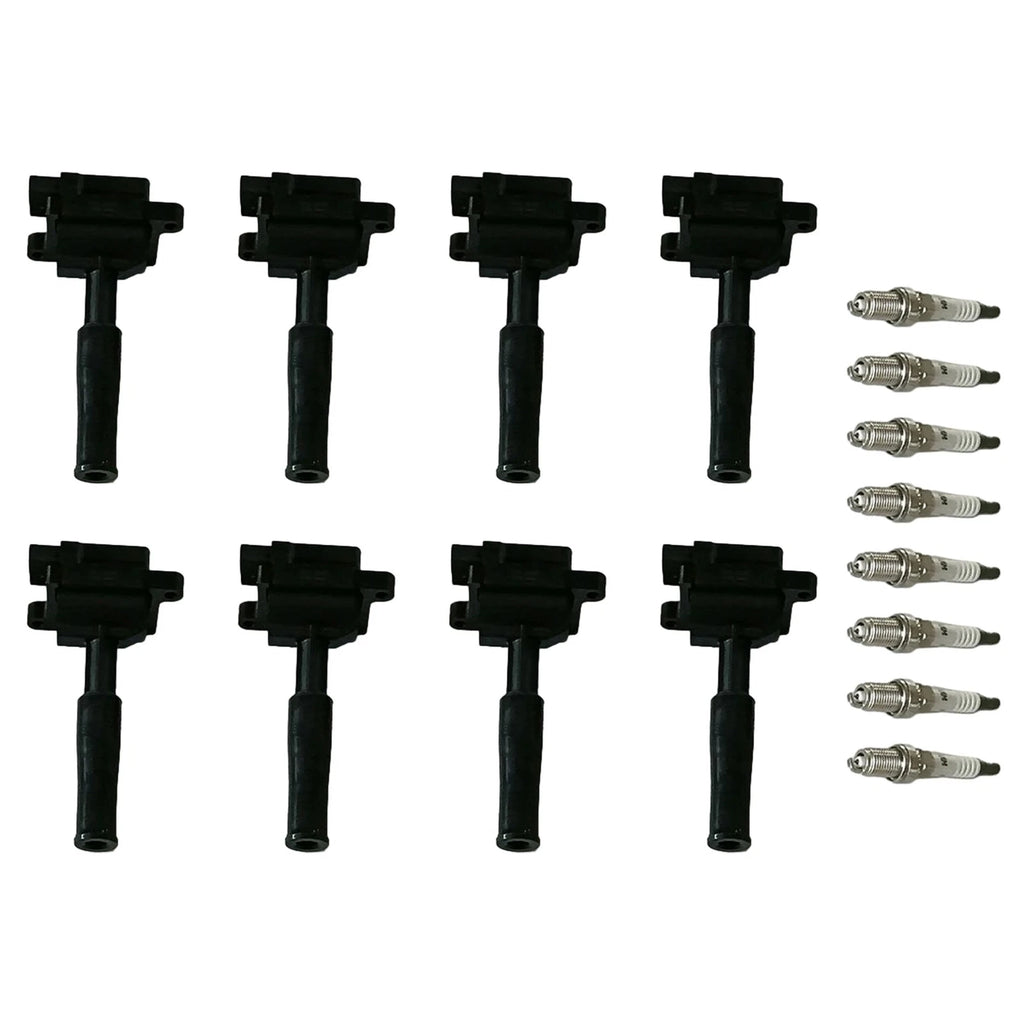 Set of 8 Ignition Coils & Spark Plugs for Jaguar XJ8 XK8 XJR XKR (1998–2009)