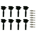 Set of 8 Ignition Coils & Spark Plugs for Jaguar XJ8 XK8 XJR XKR (1998–2009)