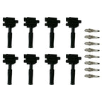 Set of 8 Ignition Coils & Spark Plugs for Jaguar XJ8 XK8 XJR XKR (1998–2009)
