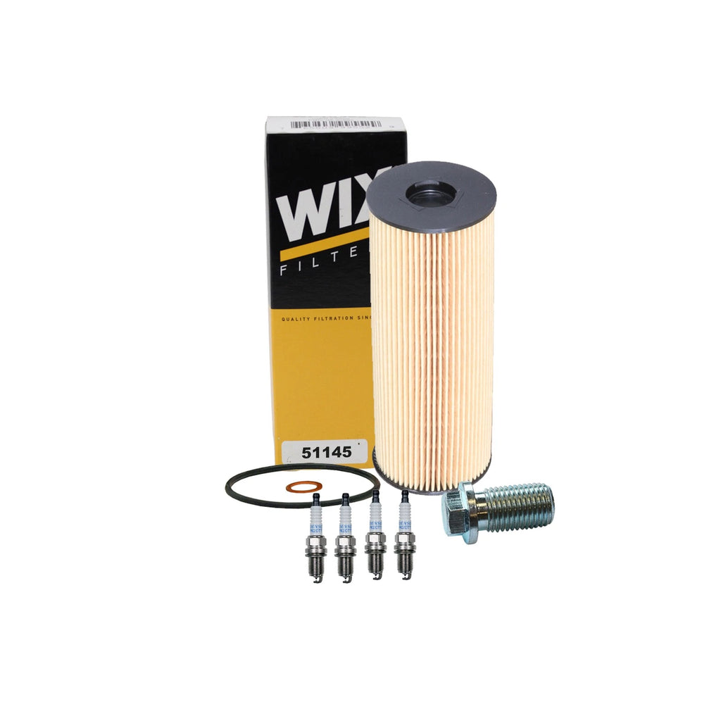 Wix Engine Oil Filter & Denso 4 Platinum TT Spark Plugs for Mercedes SLK230 (1998–2004)