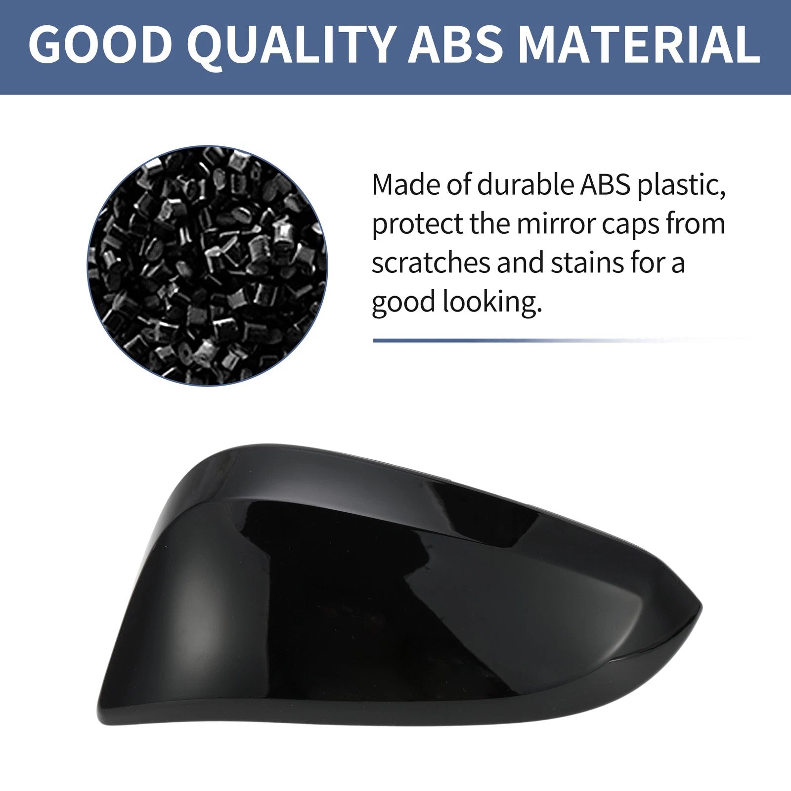 Left Side Mirror Cover Cap for Toyota 4Runner (2010–2023) Gloss Black
