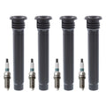 Set of 4 Denso Iridium Power Spark Plugs & Coil Boots for Dodge Dart (2013–2016)