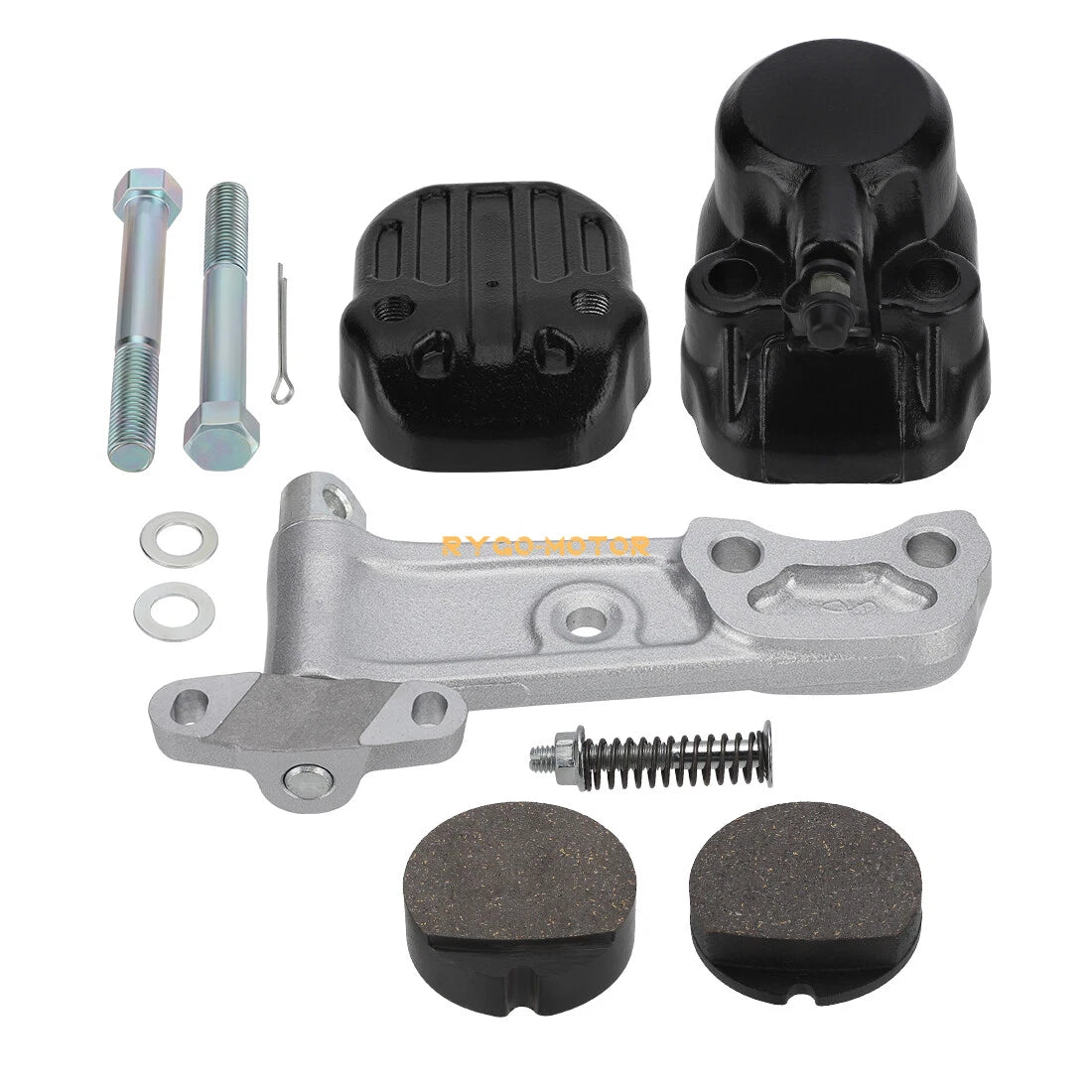 Front Brake Caliper & Holder Kit Assembly w/Pads for Honda CB360/400F/450/500/550 (1974–1978)