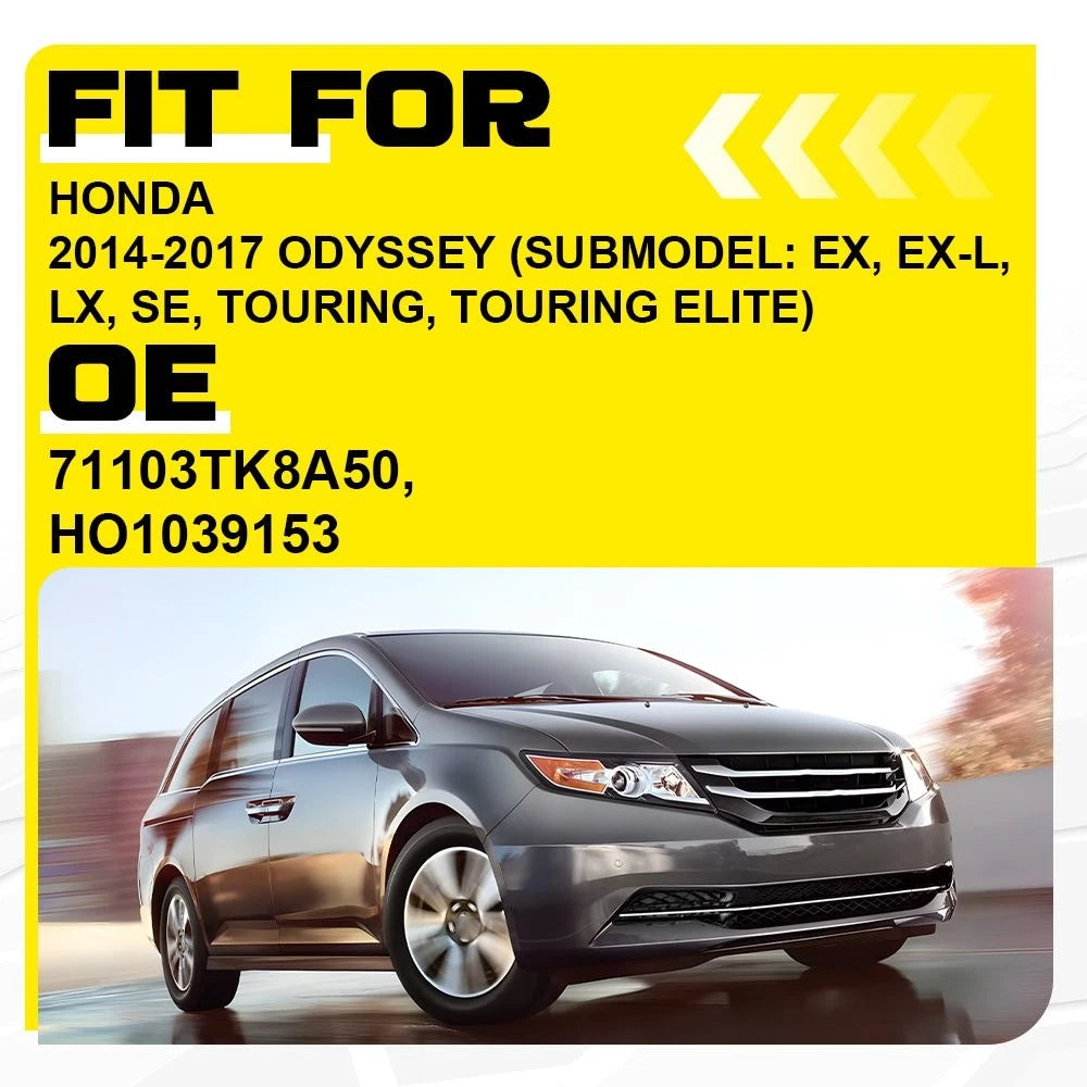 Front Right Bumper Fog Light Cover Bezel for Honda Odyssey (2014–2017) 71108TK8A50
