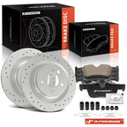 Drilled Brake Rotors & Brake Pads for BMW X1 (2016–2022) Mini Cooper Countryman