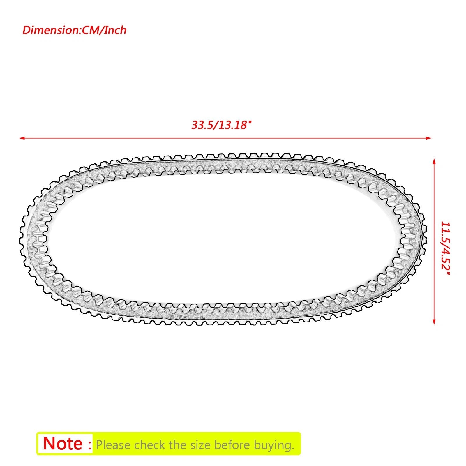 Drive Belt for Yamaha Jog 50 90 (1989–2005) 3WF-17641-00, 3KJ-17641-00