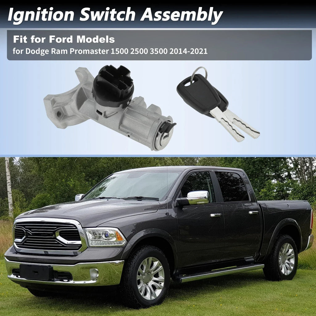 Ignition Lock Cylinder W/ 2 Keys for Dodge Ram Promaster 1500 (2014-2023)