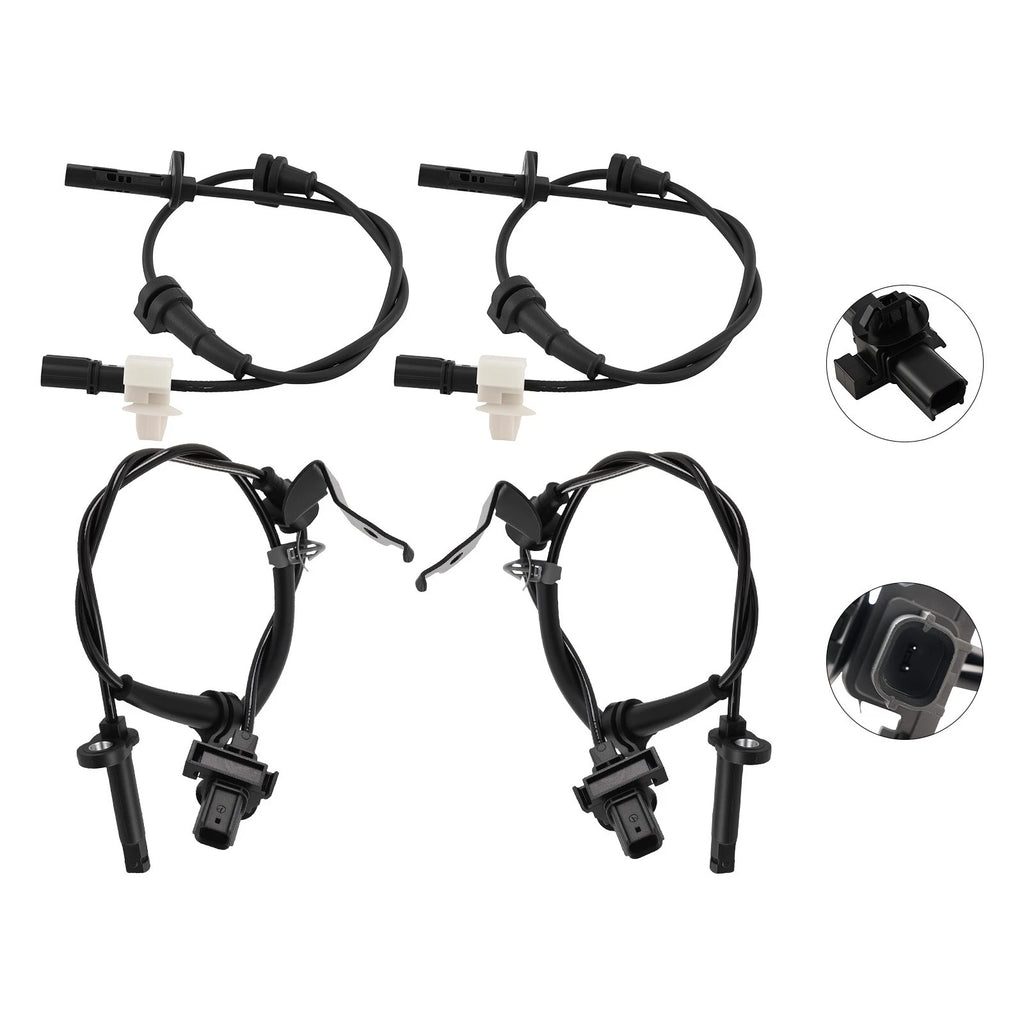 4PC ABS Wheel Speed Sensor for Honda Accord (2013–2017) V26720193 V26720195