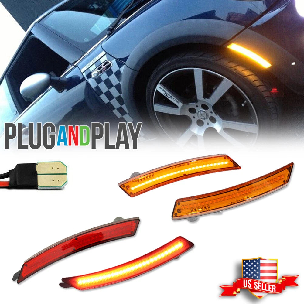 Set of 4 LED Side Marker Lights for Mini Cooper (2007–2013)