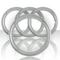 4 14" CHROME TRIM RINGS BEAUTY BANDS OUTER EDGE STEEL WHEELS RIMS for FORD