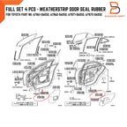 Rubber Weatherstrip Seal for Toyota Camry ACV40 (2007-2011)